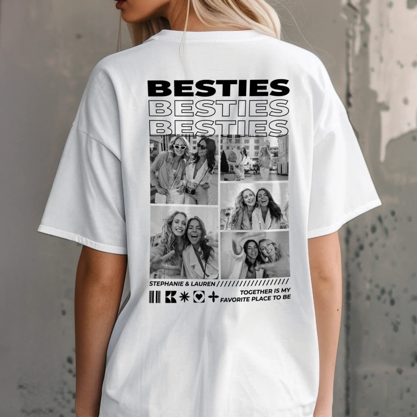 (US) Personalisiertes T-Shirt "BESTIES" - Image 3