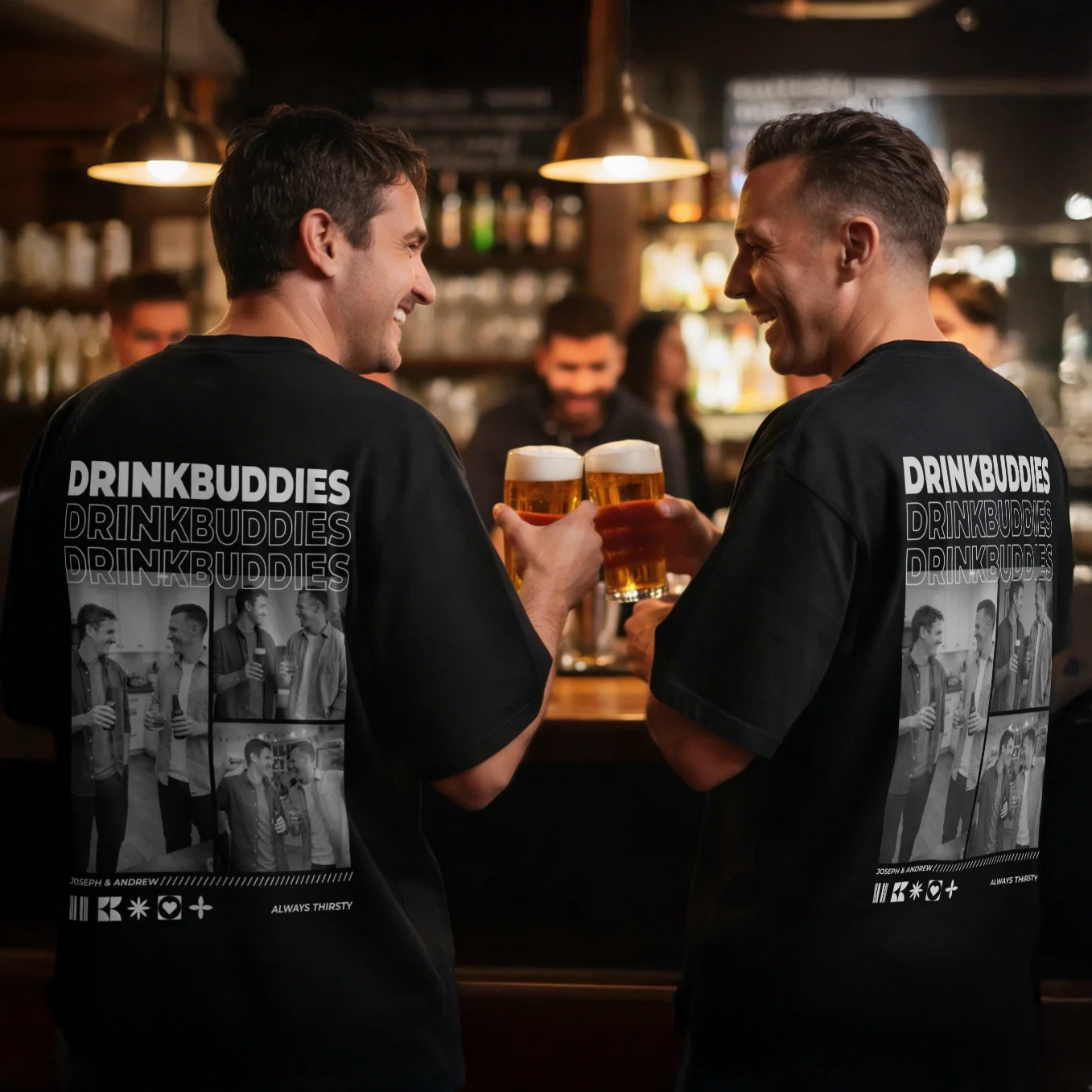 (US) Personalisiertes T-Shirt "Drinkbuddies" - Image 2