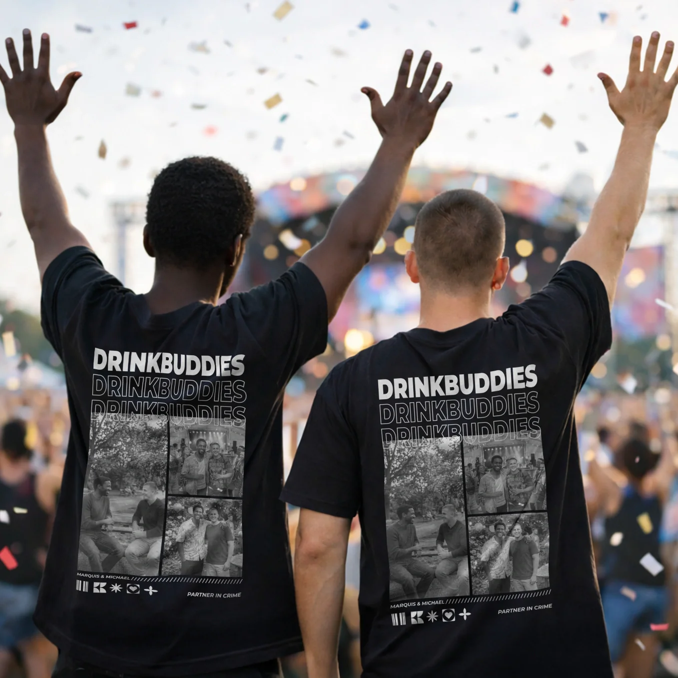 (US) Personalisiertes T-Shirt "Drinkbuddies" - Image 8