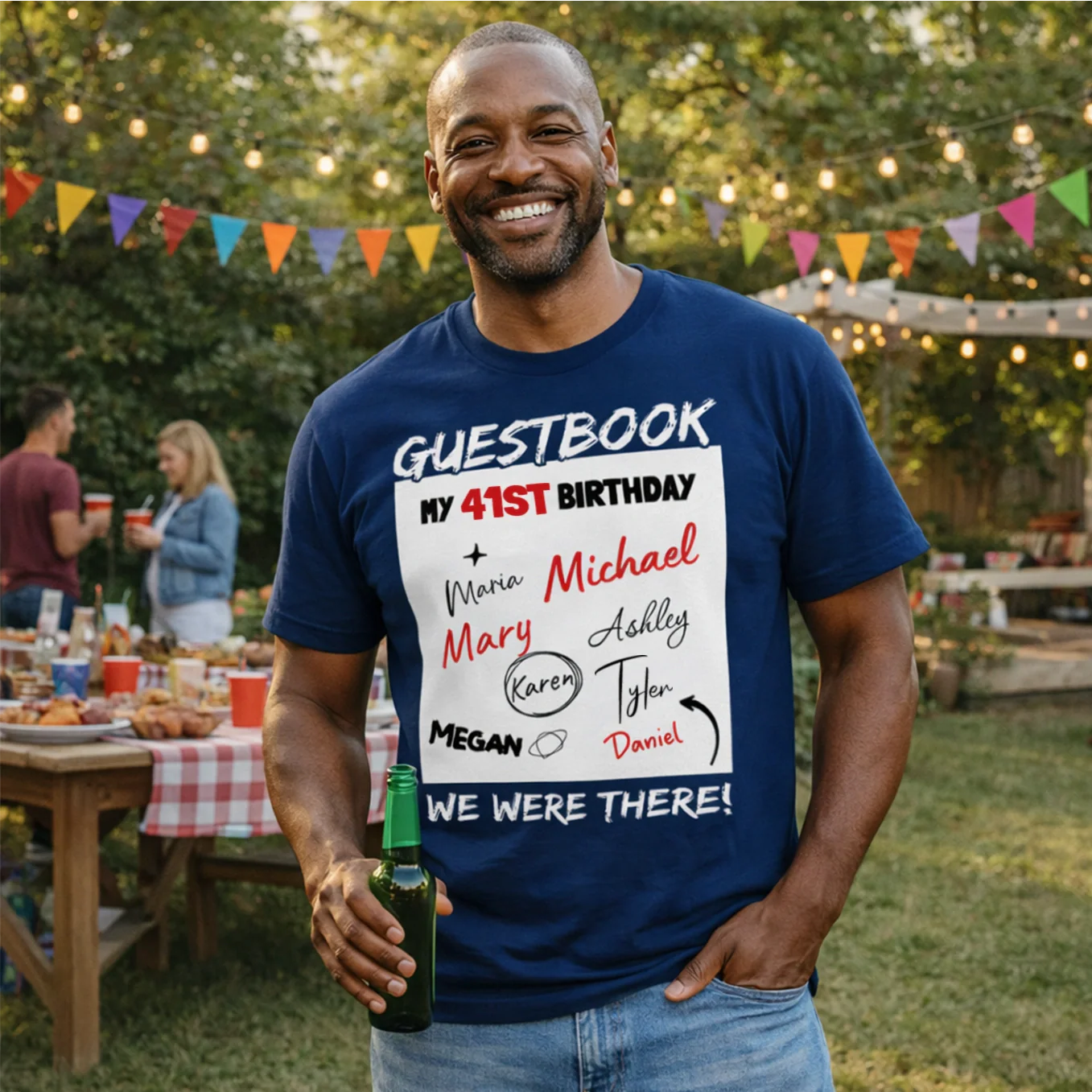 (US) Personalisiertes T-Shirt “Gästebuch Geburtstag” - Image 3