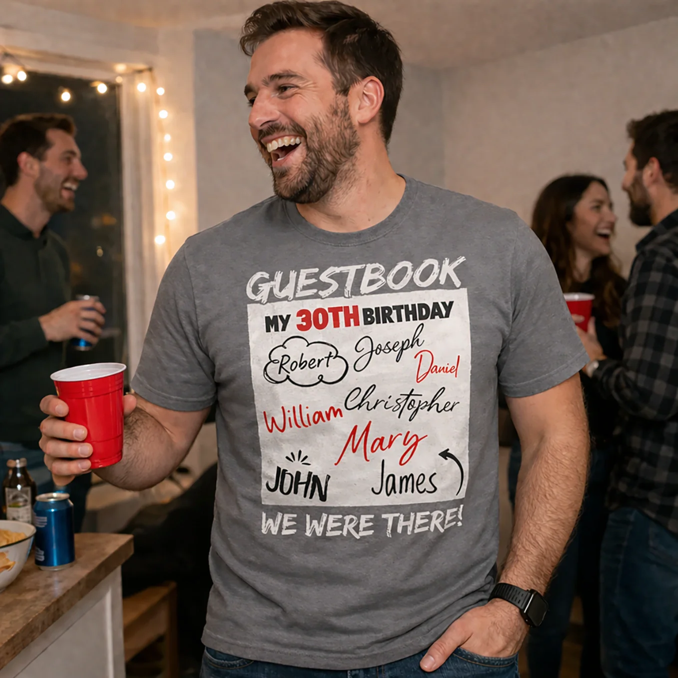 (US) Personalisiertes T-Shirt “Gästebuch Geburtstag” - Image 5