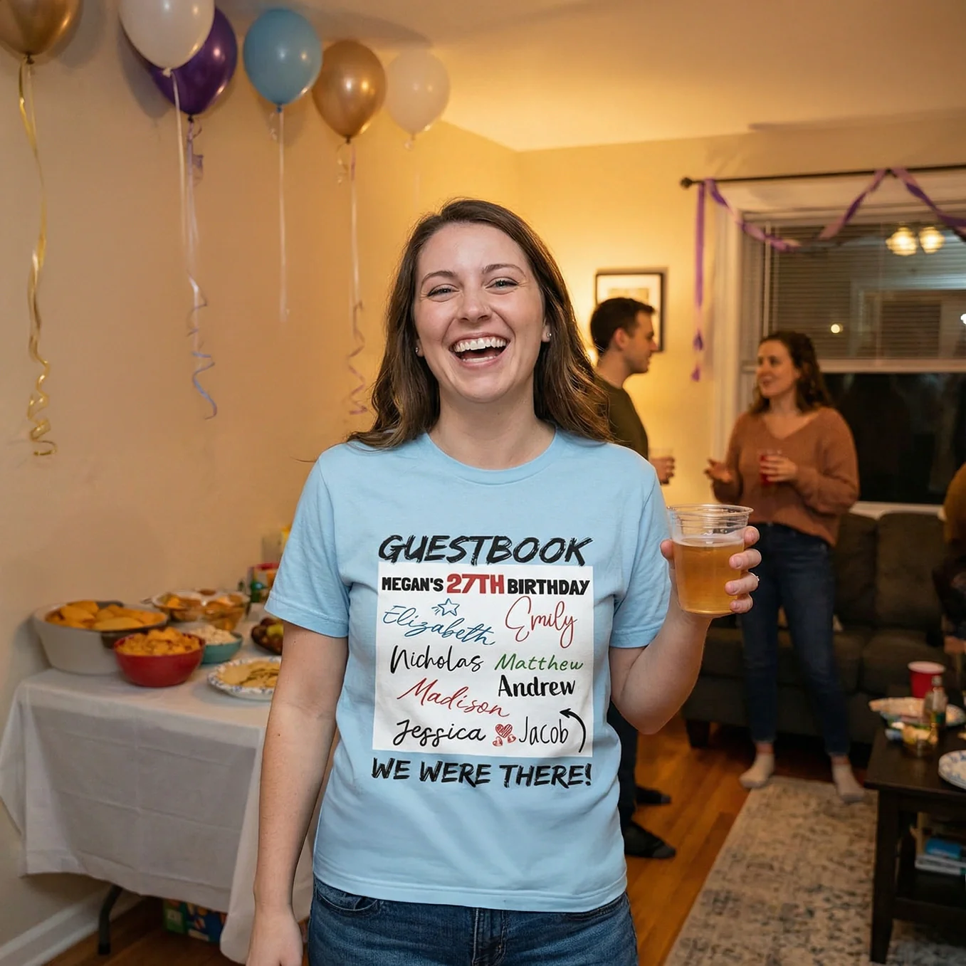 (US) Personalisiertes T-Shirt “Gästebuch Geburtstag” - Image 6