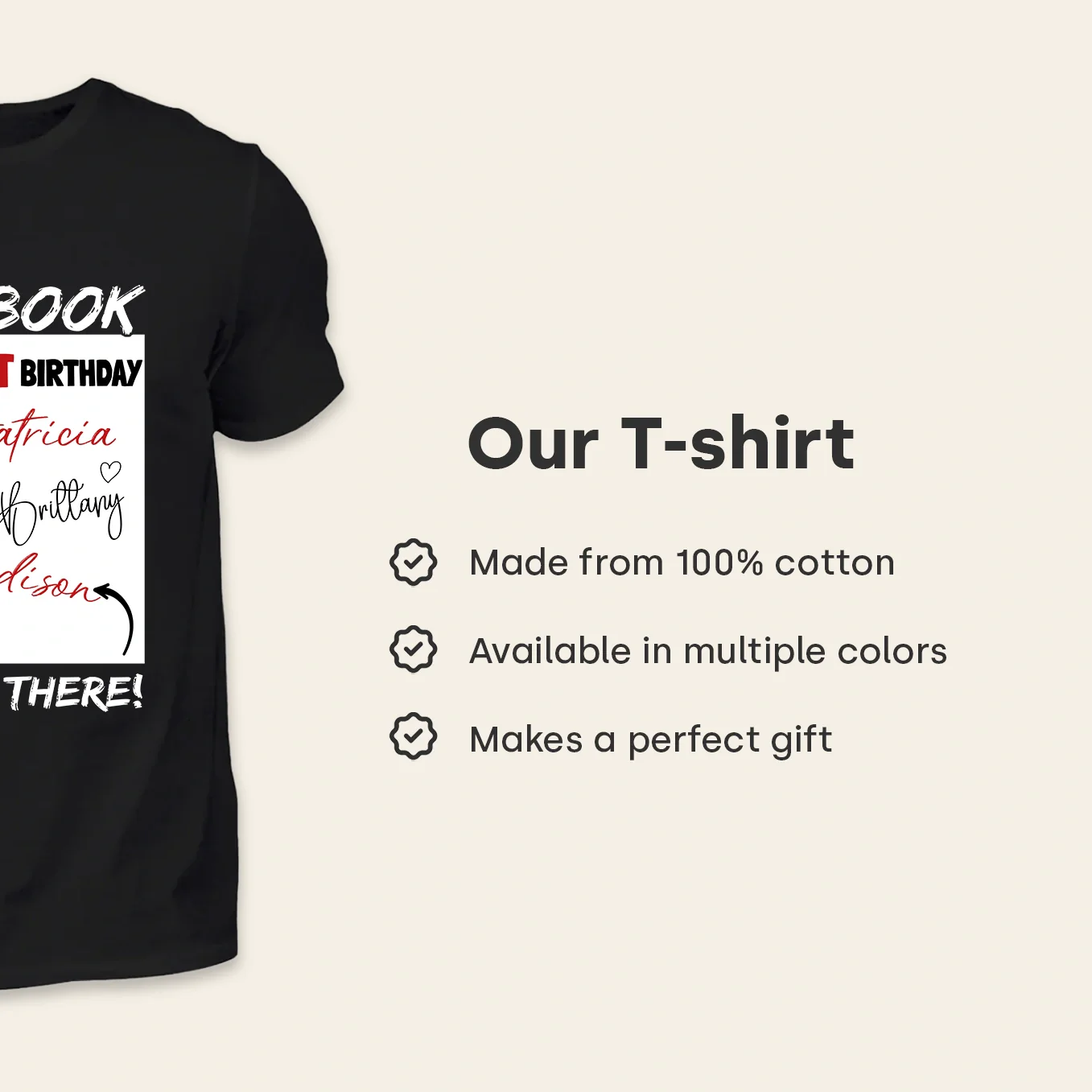 (US) Personalisiertes T-Shirt “Gästebuch Geburtstag” - Image 8