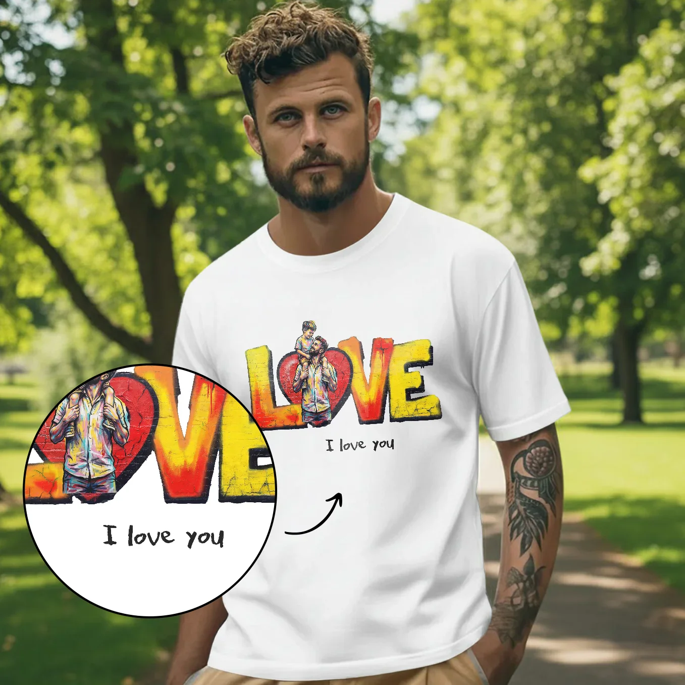 (US) Personalisiertes T-Shirt "Love Dad"