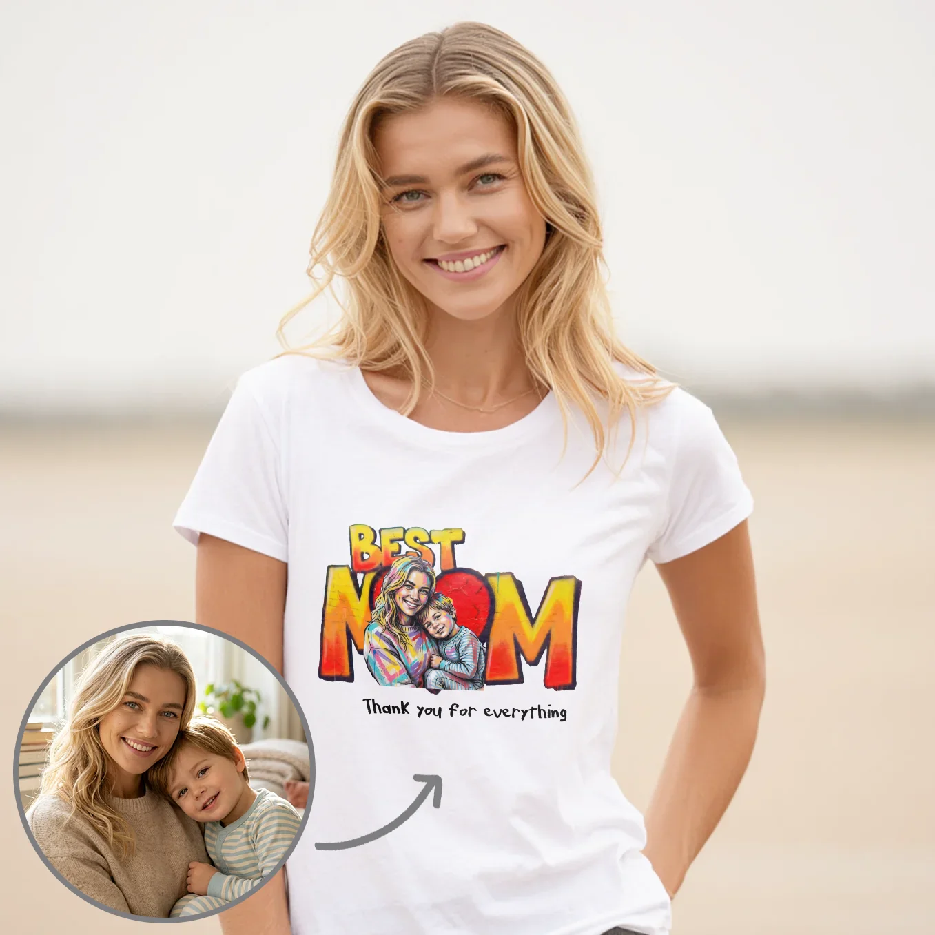 (US) Personalisiertes T-Shirt "Love Mom"