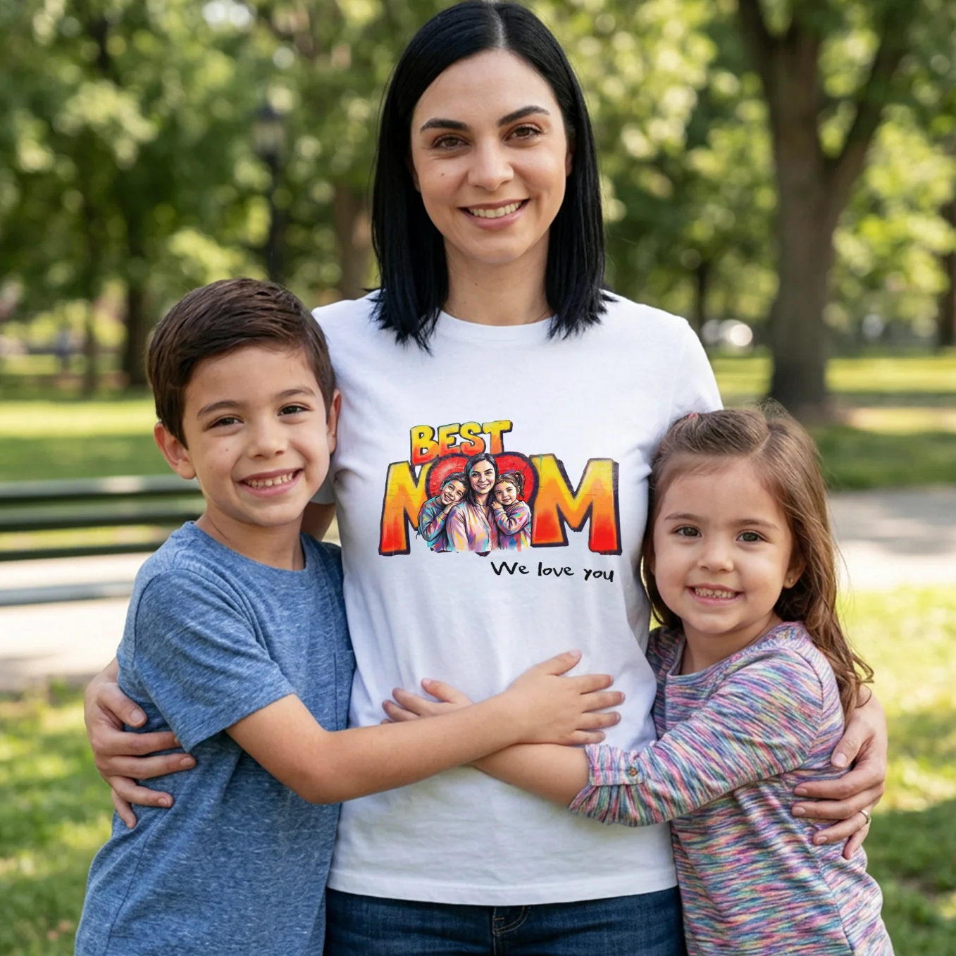 (US) Personalisiertes T-Shirt "Love Mom" - Image 3