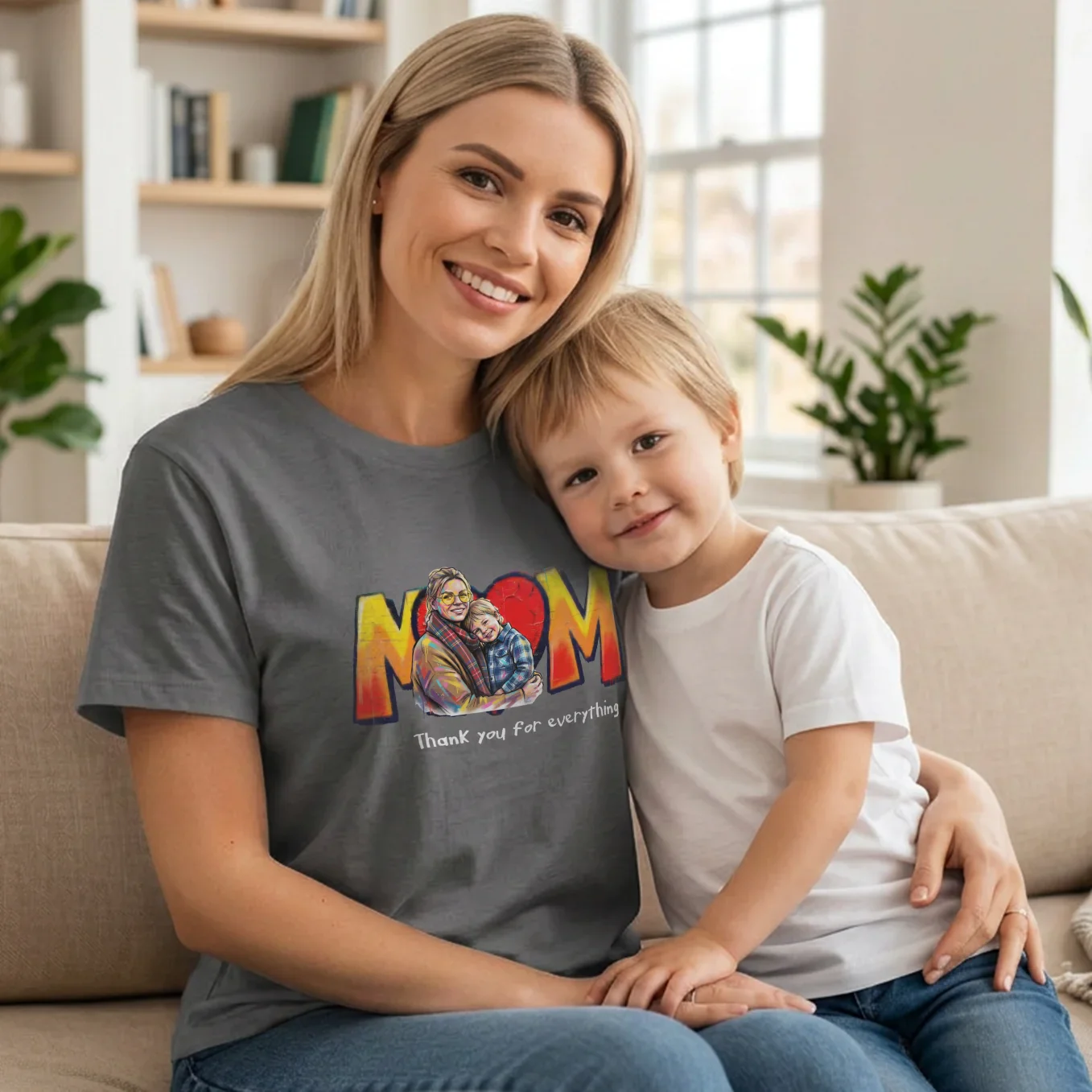 (US) Personalisiertes T-Shirt "Love Mom" - Image 6