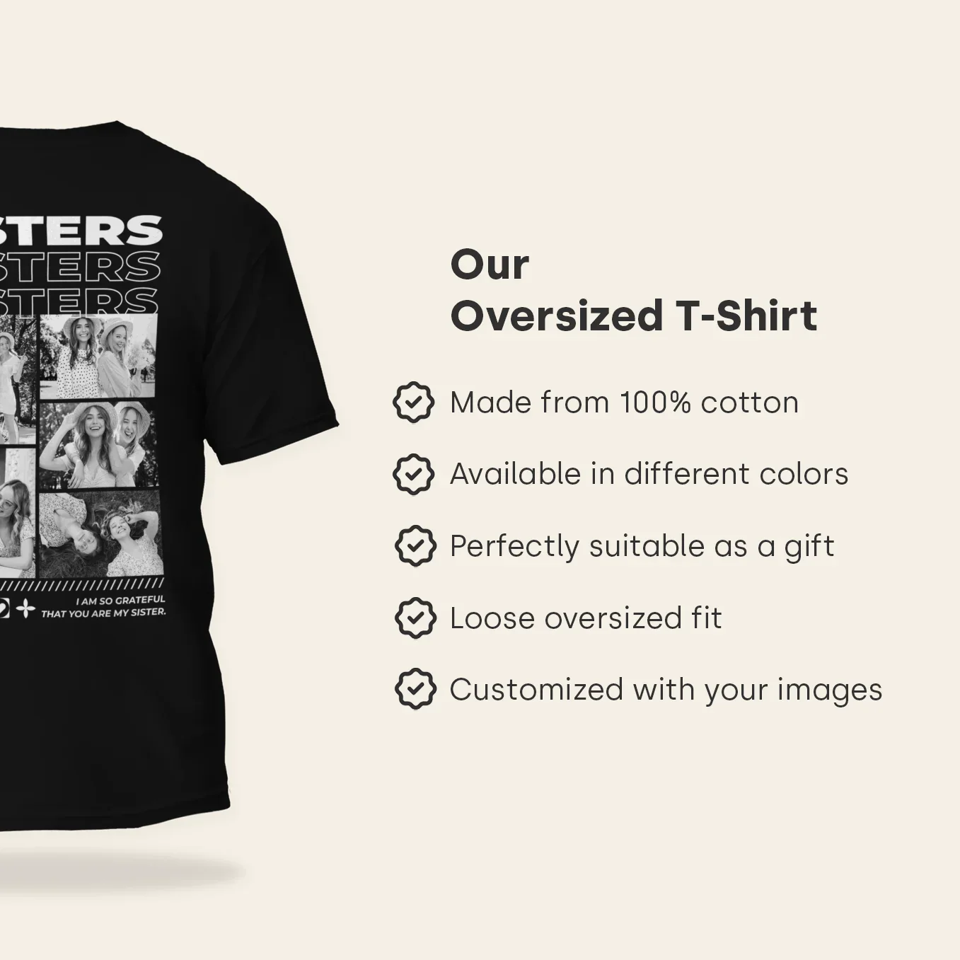 (US) Personalisiertes T-Shirt "Best Sister" - Image 7