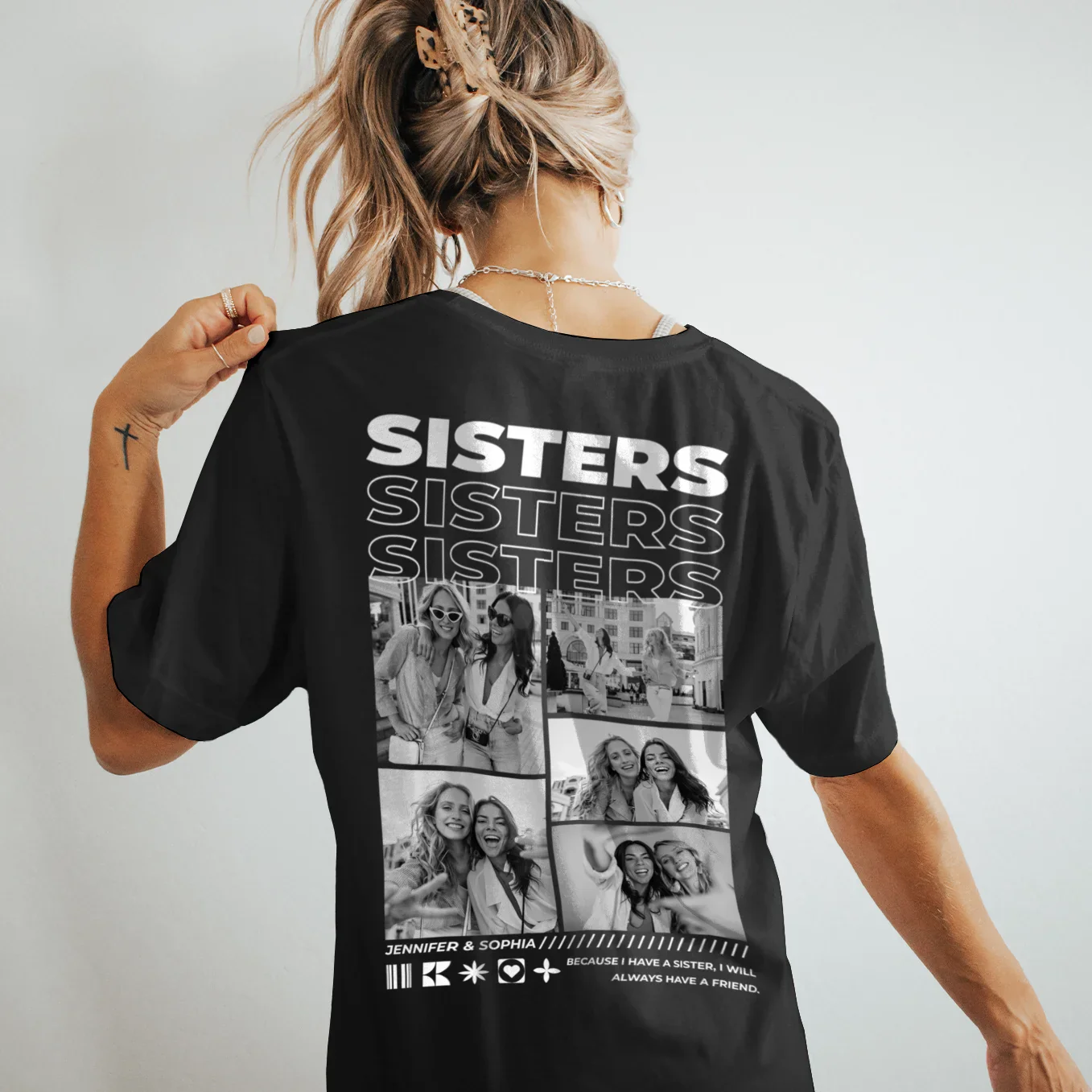 (US) Personalisiertes T-Shirt "Best Sister" - Image 8