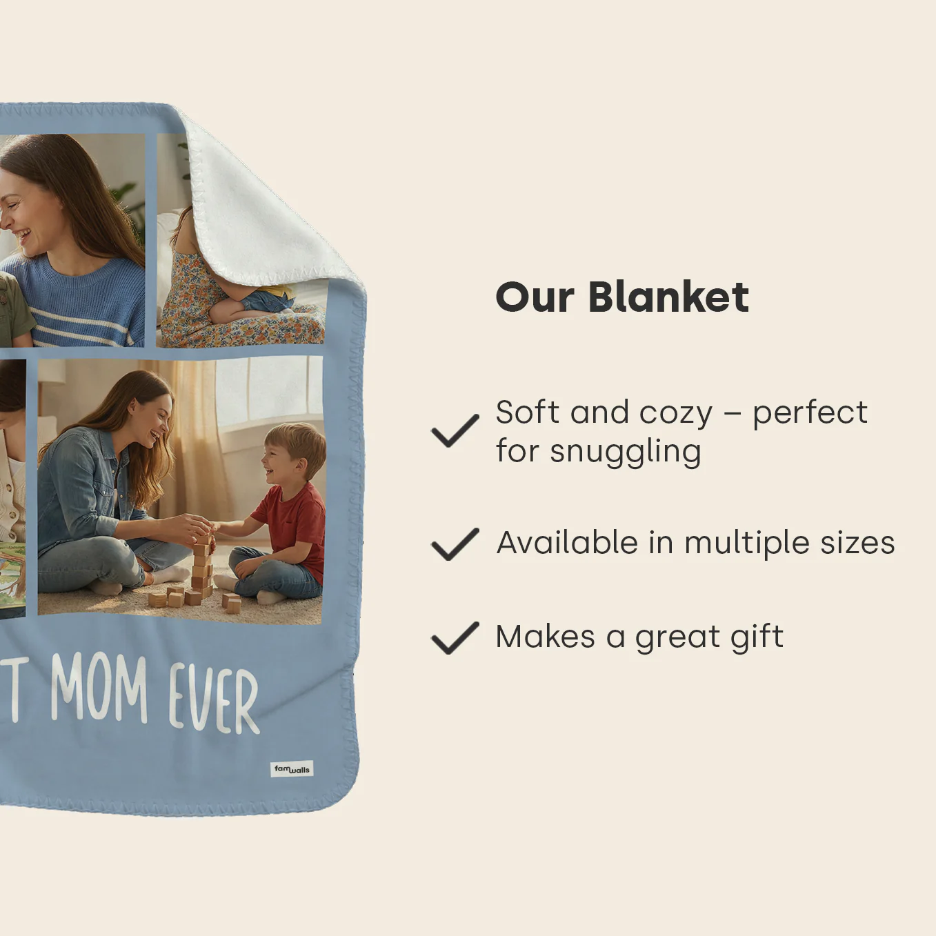 (US) Personalized Photo Blanket "Mama" - Image 8