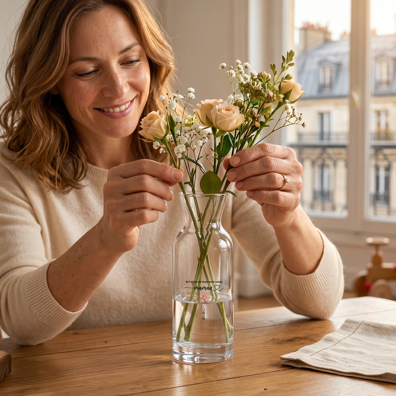 Vase personnalisée "Fleurs pour Maman" - Image 7