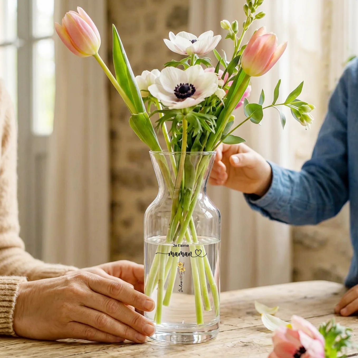 Vase personnalisée "Fleurs pour Maman" - Image 8