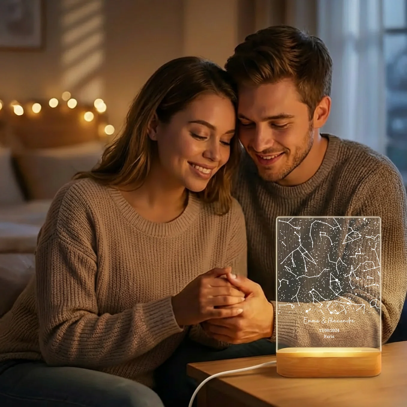 Lampe d'ambiance en acrylique personnalisée « Ciel étoilé » | Veilleuse, lumière décorative, lampe de chevet - Image 15