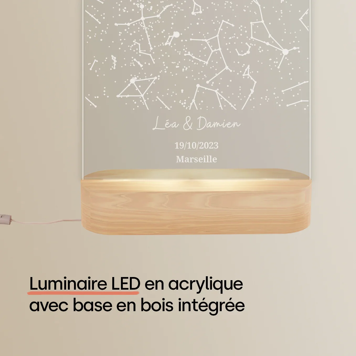 Lampe d'ambiance en acrylique personnalisée « Ciel étoilé » | Veilleuse, lumière décorative, lampe de chevet - Image 18