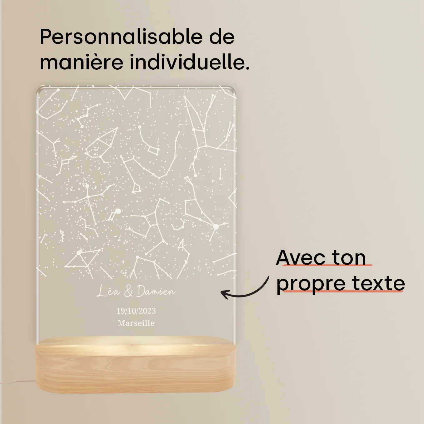 Lampe d'ambiance en acrylique personnalisée « Ciel étoilé » | Veilleuse, lumière décorative, lampe de chevet - Image 19