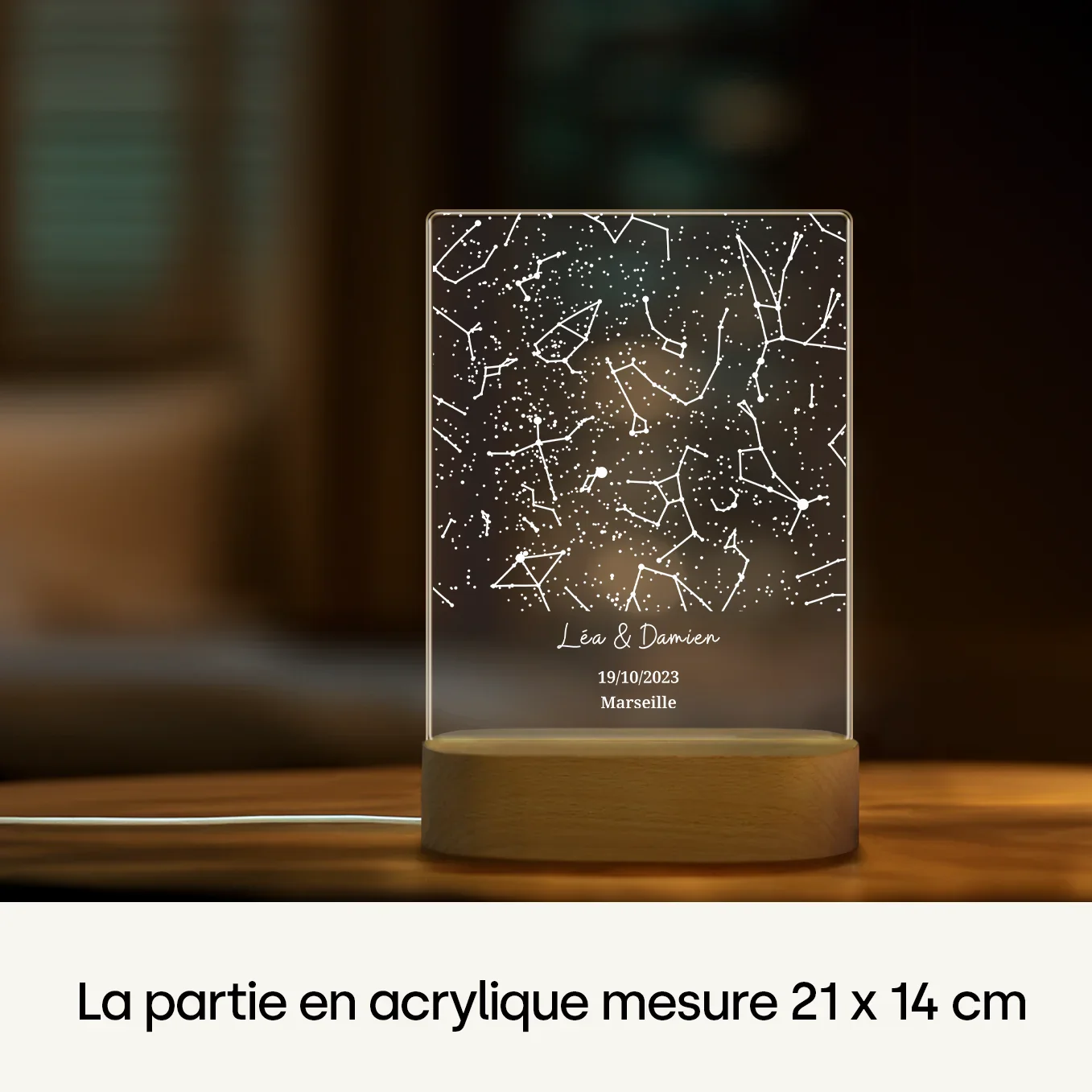 Lampe d'ambiance en acrylique personnalisée « Ciel étoilé » | Veilleuse, lumière décorative, lampe de chevet - Image 20
