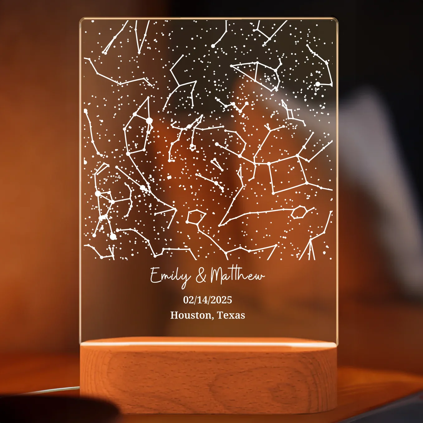 Lampe d'ambiance en acrylique personnalisée « Ciel étoilé » | Veilleuse, lumière décorative, lampe de chevet - Image 23