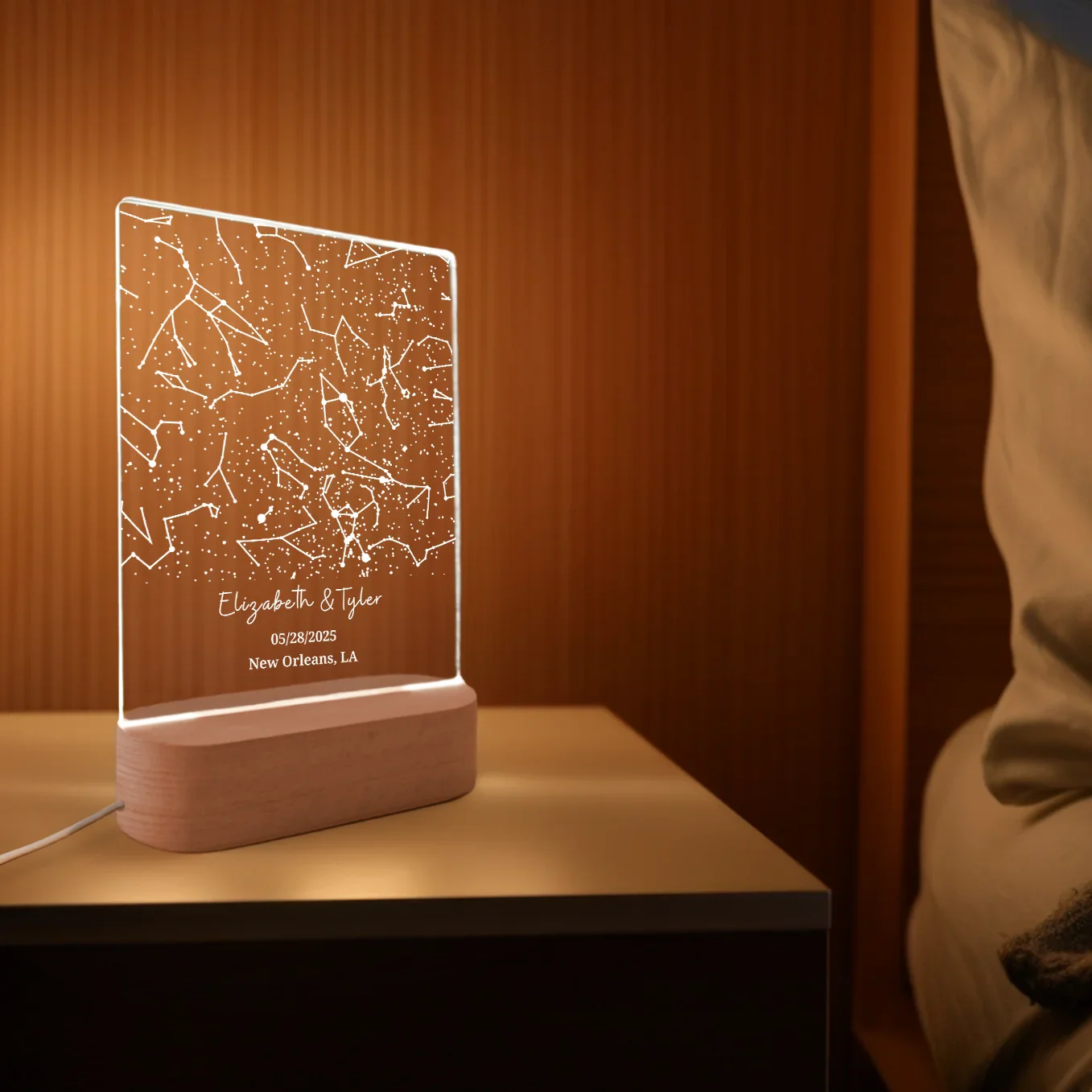 Lampe d'ambiance en acrylique personnalisée « Ciel étoilé » | Veilleuse, lumière décorative, lampe de chevet - Image 25