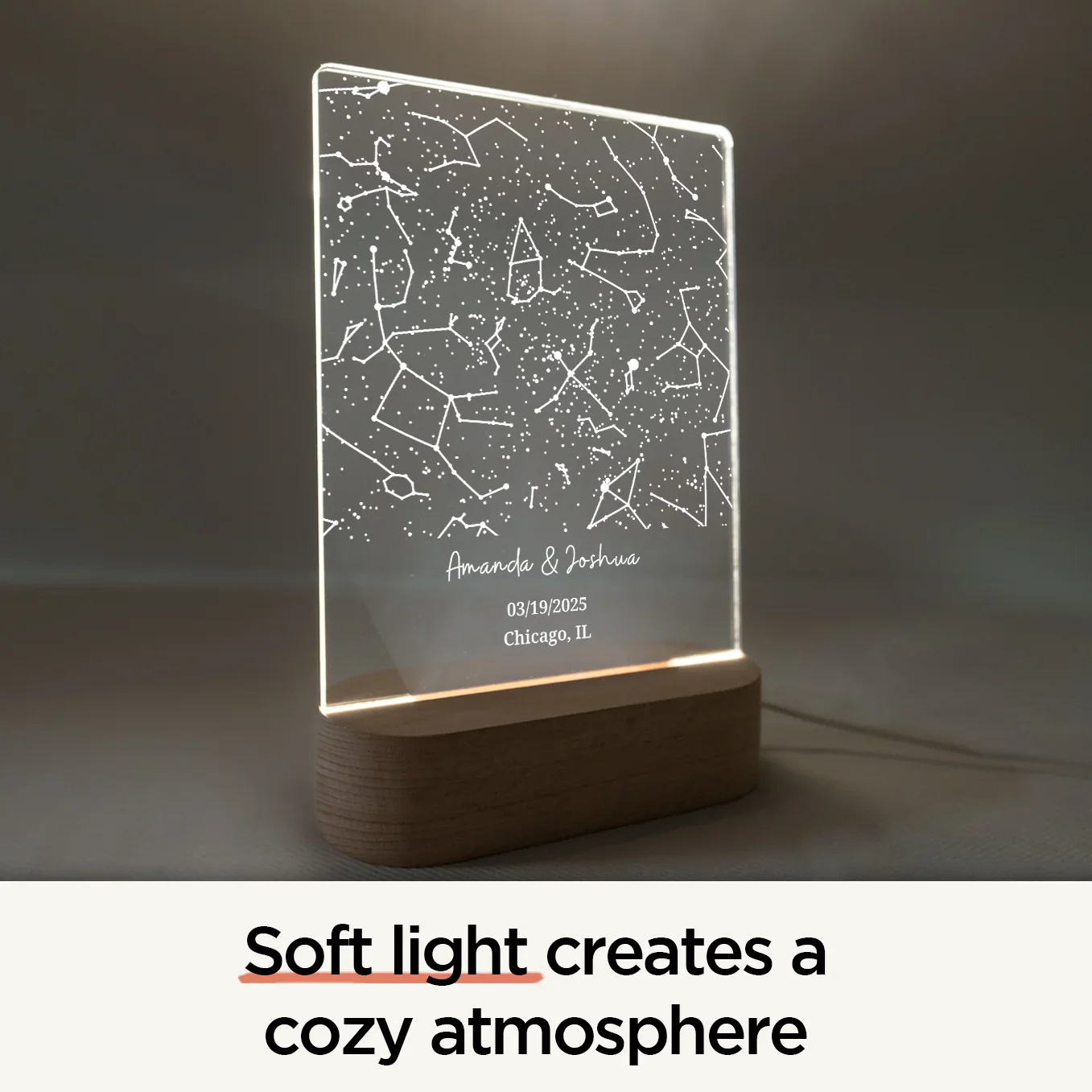 Lampe d'ambiance en acrylique personnalisée « Ciel étoilé » | Veilleuse, lumière décorative, lampe de chevet - Image 28