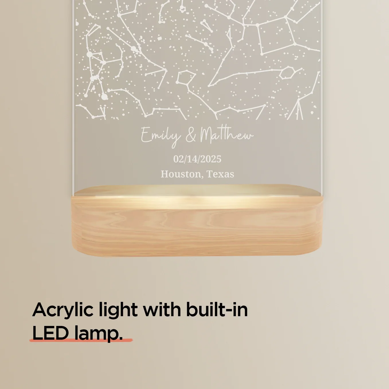 Lampe d'ambiance en acrylique personnalisée « Ciel étoilé » | Veilleuse, lumière décorative, lampe de chevet - Image 30