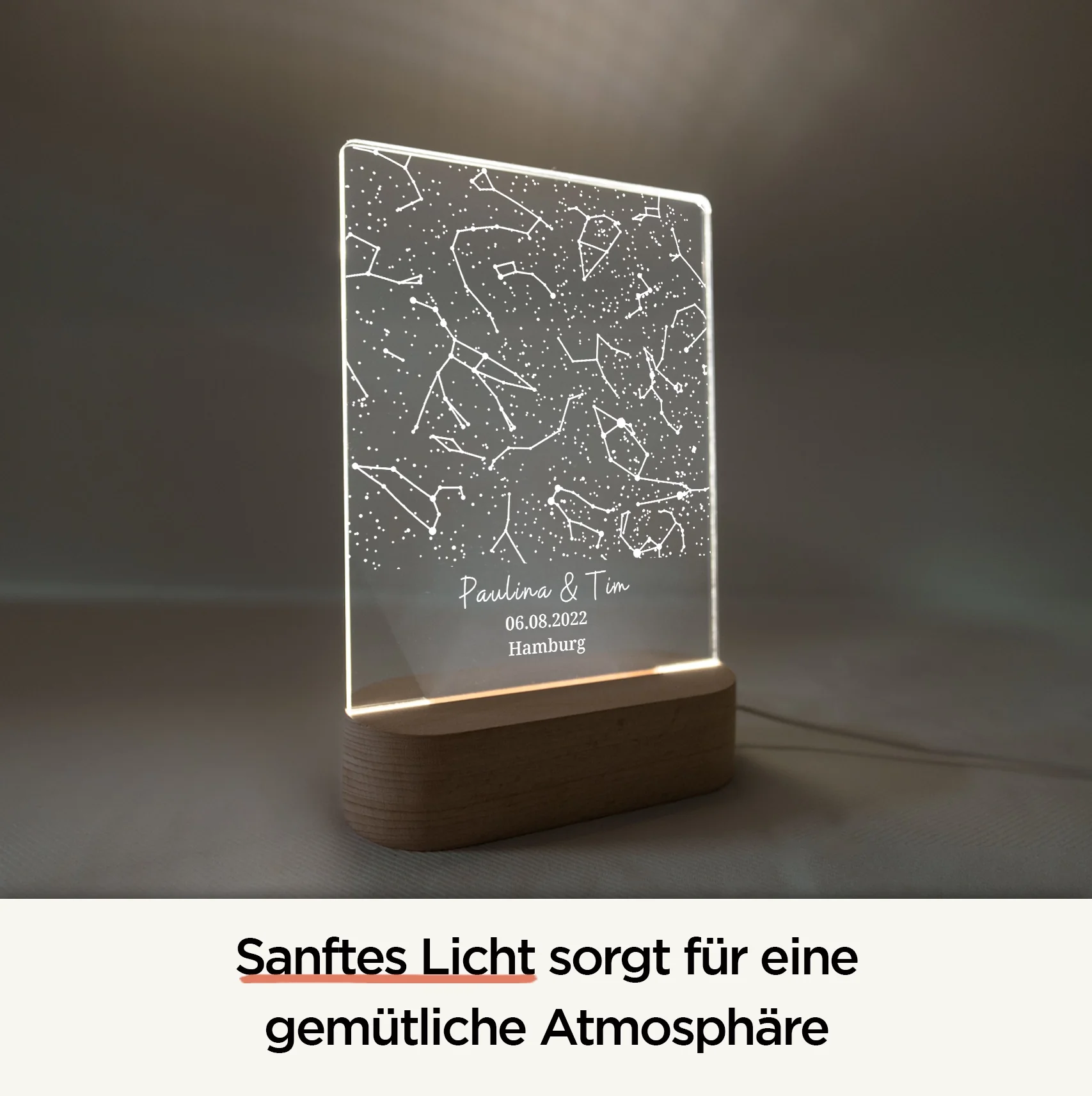 Lampe d'ambiance en acrylique personnalisée « Ciel étoilé » | Veilleuse, lumière décorative, lampe de chevet - Image 6