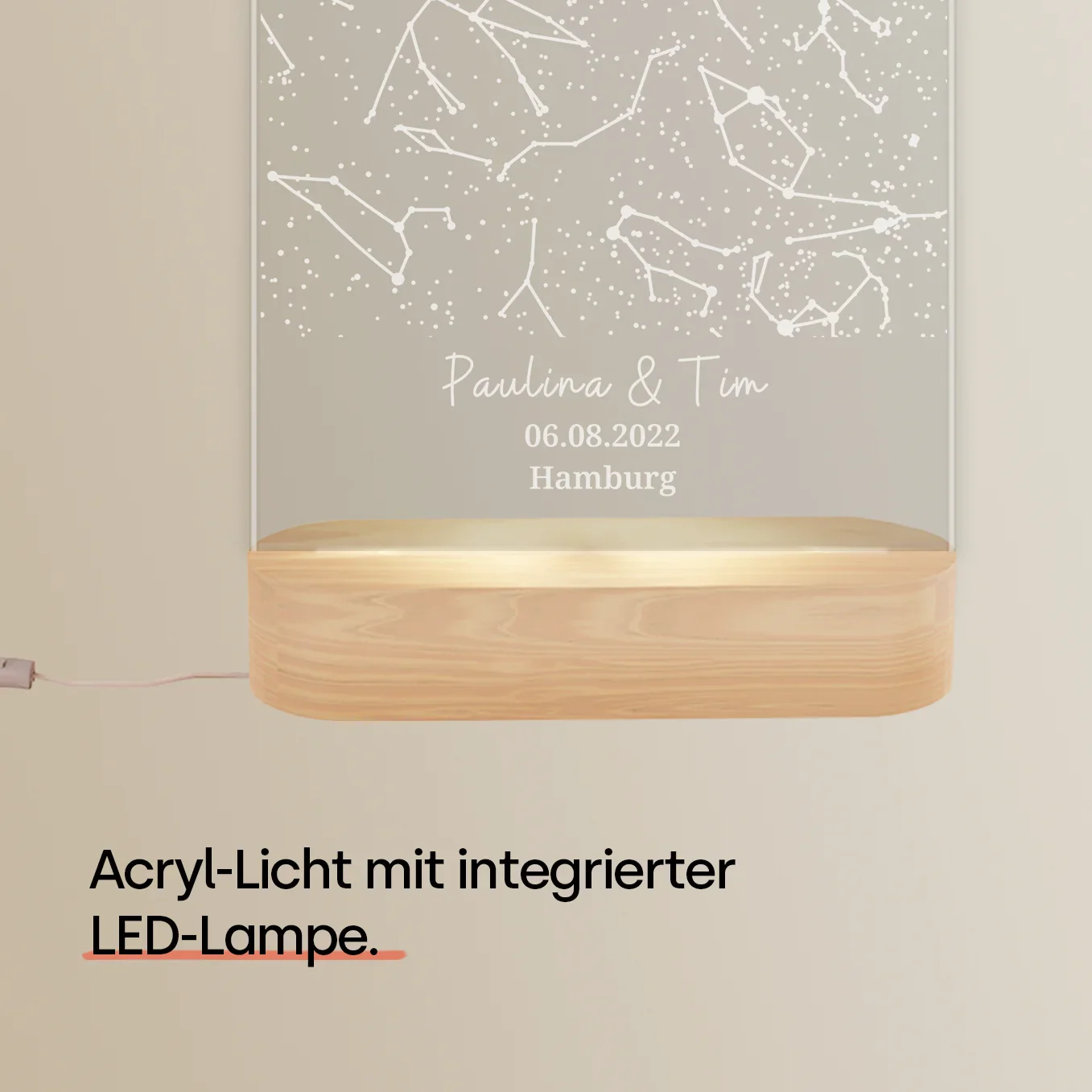 Lampe d'ambiance en acrylique personnalisée « Ciel étoilé » | Veilleuse, lumière décorative, lampe de chevet - Image 8