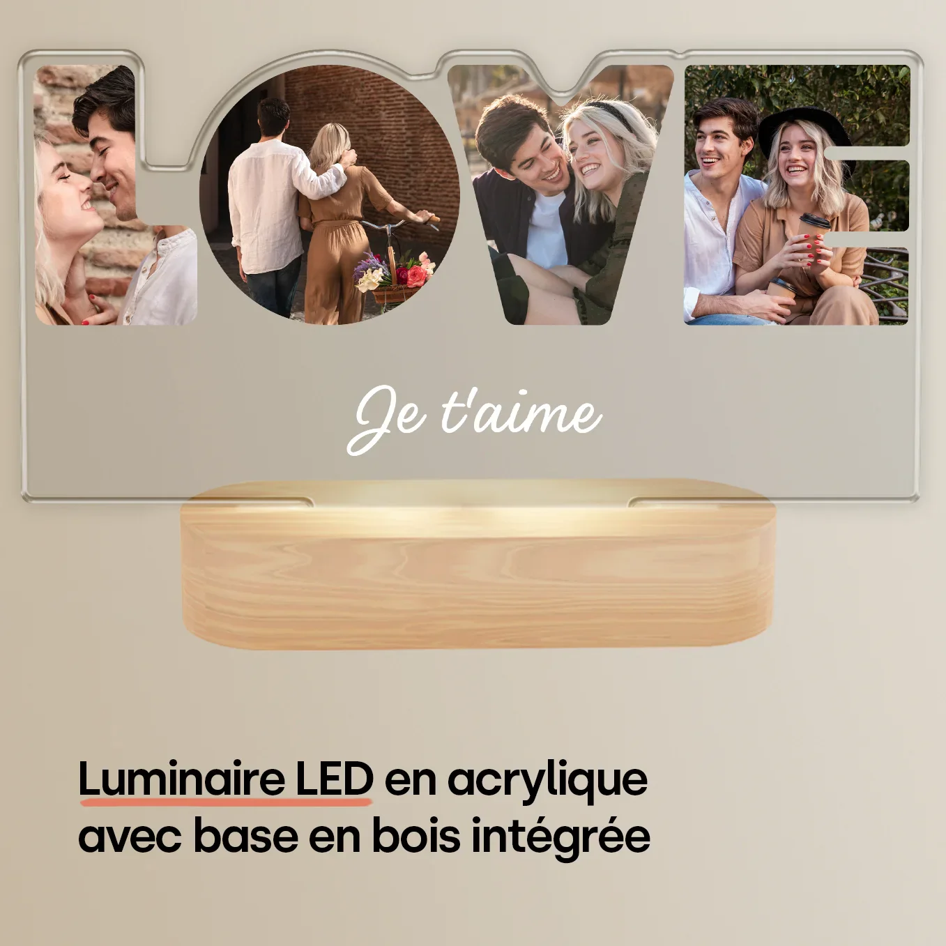 Veilleuse en acrylique personnalisée "Love" - Image 13