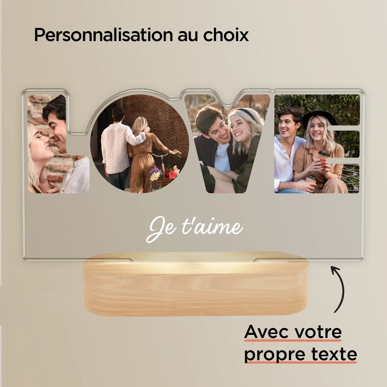 Veilleuse en acrylique personnalisée "Love" - Image 14
