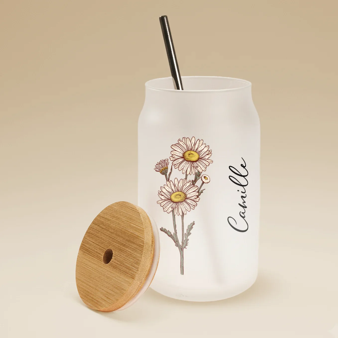Verre personnalisé avec paille « Nom » - Image 10
