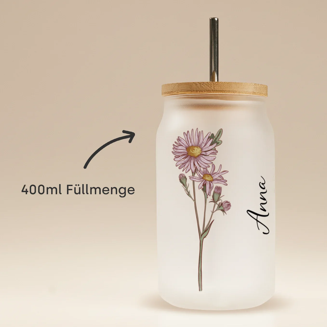 Verre personnalisé avec paille « Nom » - Image 5