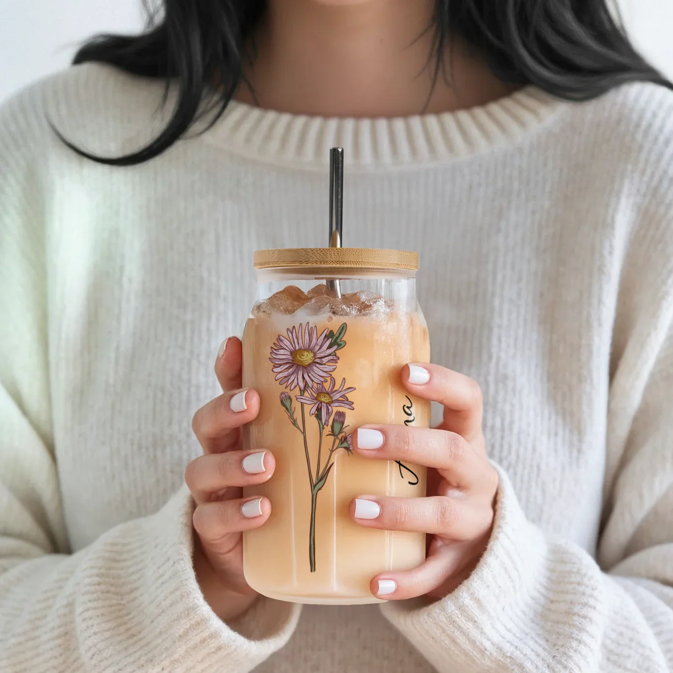 Verre personnalisé avec paille « Nom » - Image 6